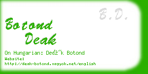 botond deak business card